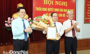Đồng chí Quản Minh Cường, Phó Trưởng Ban Tổ chức Trung ương được điều động giữ chức Phó Bí thư Tỉnh ủy Đồng Nai